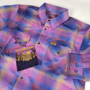 NWT DIXXON Men's Large Tall LT Desert Mornings Flannel Shirt  Measurements